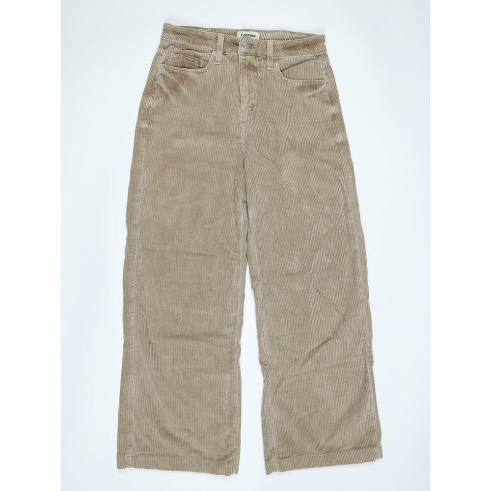 L’AGENCE Scottie Wide Leg Corduroy Pants 26 High Rise Beige Taupe Quiet Luxury - Picture 4 of 14